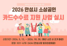 안성시, 소상공인에게 카드 수수료 '최대 50만원' 지원