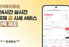 한투證, 24시간 실시간 국제 금 시세 조회 서비스 단독 제공