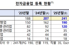 전금업체 241개로 16% 증가…선불업체 급성장 속 양극화 심화