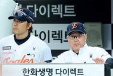 [포토] '선발 에르난데스 투고 지켜보는' 김경문 감독과 박승민 투코