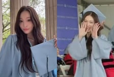 "데이원 사랑해"…올데프 애니, 美 컬럼비아대 졸업