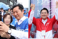 '선거운동 첫날' 충청서 딱 마주친 양당대표…서울시장 후보, 광폭 행보