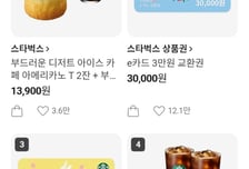 '탱크데이' 논란 찻잔 속 태풍?...스벅, 카톡 선물하기 1~4위 독식