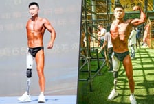 팔·다리 잃고도 보디빌딩 대회 참가…"넘어졌을 뿐 죽지 않았다"