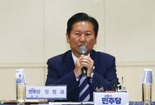 정청래, 유세일정 취소 후 서소문 사고 현장으로…"정쟁 표현 금지" 지침