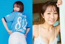 "얼굴 숨기고 엉덩이만..." 日 요코하마 여신, 핫팬츠 사진 잘못 올렸다 '사과한 사연'... 동료들도 '황당 웃음'