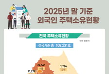 국내 외국인 집주인 10만8231가구…중국인 비중이 56.4%