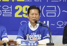 '사전투표 첫날' 정청래 "윤석열·박근혜·이명박, 감옥 3인방 이기자"