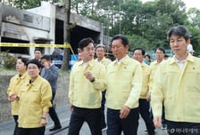 정청래, 한화 폭발사고 현장 방문..."대전시당 피해 지원실 설치"