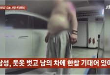 "상반신 노출남, 남의 차에 부비부비"...블박에 찍힌 기막힌 영상