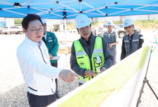 박완수 경남도지사 재해위험개선 고성 마암지구 현장 점검