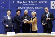 李 대통령, EU와 정상회담…한-EU, '디지털 통상협정' 서명