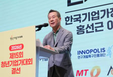 [사진]'청년기업가대회' 인사말 하는 홍선근 이사장