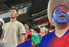 '손흥민 벤치' 표정 굳은 손웅정, 자리서 벌떡...곽튜브 영상에 찍혔다