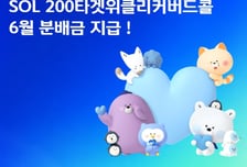 SOL 200타겟위클리커버드콜 ETF 6월 분배금 지급… 주당 223원