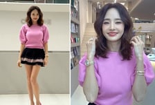 한채영, 달라진 얼굴 '필터'였나…상큼한 핑크 룩 "미모 그대로"