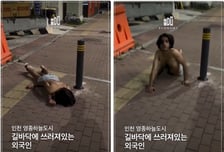 '마약한 듯'…"길에 쓰러진 외국인, 동물소리 내며 죽일 듯 쫓아와"[영상]