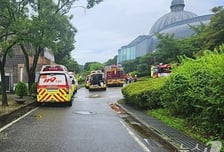 경기도자박물관 '낙뢰 피해'…소화가스 분사돼 7명 병원 이송