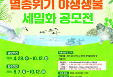 기후부 '멸종위기 야생생물 세밀화 공모전' 실시…총 상금 1500만원