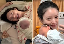 '윤수영♥' 김지영, 출산 6일 만에 부기 뺀 근황…"7kg 빠져"