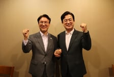 김민석, 허태정 대전시장·박수현 충남지사 면담 "충청 지역 총력 지원"