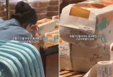 오줌맥주 이어 빵까지..."유통기한 라벨 갈이" 중국 제과점 영상 충격