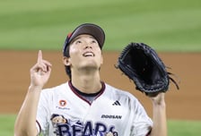 [포토] 최민석 '6이닝 1실점 미션클리어'