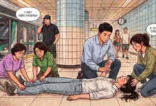 "그 더운 곳에서, 더러운 바닥에 무릎을..." 쓰러진 여성 돌본 시민들