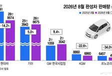 파업에 멈춘 현대차 내수 41% 급감…완성차 5사 모두 뒷걸음