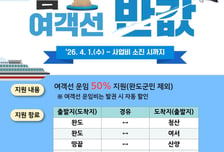 완도군, '일반인 섬 여객선 반값 운임 지원 사업' 재개
