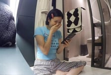 린, 여전히 화장실 앞 식사…갑자기 수줍은 미소?