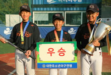 '한화 1차 지명 출신 사령탑' 유소년야구 정상 등극, 대전서구 연맹회장배  우승