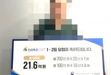 마지막 복권 한 세트로 1등·2등 동시 당첨…"꿈에서 고모가 안아줘"