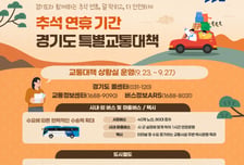 경기도, 추석 귀성·귀경길 교통대책 가동…버스·철도 수송력 확대