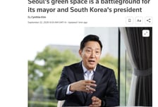오세훈, 외신 인터뷰서 李 부동산정책 비판…"용산공원 1㎝도 못 내줘"