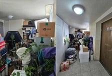 "어떻게 8년 참았냐" 복도에 산처럼 쌓인 짐...쉰내에 벌레까지