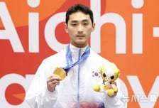 '조기전역 확정' 품새 金 윤규성 "전역 70일도 남지 않았는데 정말 행복" [아이치 나고야 AG]