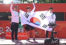 '압도' 김우진-김제덕-이우석, 양궁 男 단체전 인도 꺾고 대회 2연패... 세계최강 자존심 지킨 '10회 우승' [아이치 나고야 AG]