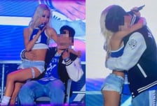 남학생 위에 앉더니 포옹…우주소녀 다영, '초밀착 퍼포먼스' 논란