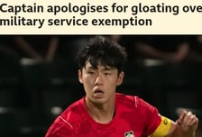 '英 BBC까지 떴다' 한국 축구 역대급 굴욕 "韓 캡틴, 군복무 피한 것 뽐내다 사과"... 금메달 따고도 이 무슨 망신인가