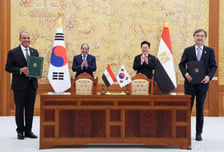 '아랍의 맹주' 이집트와 조선·에너지·문화 협력 강화…12개 문건 체결