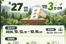 산림청, '2026년 특별성과 포상금 정기 포상' 대국민 온라인 투표 실시