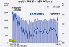 코스피 시총 넉 달 새 2868조 증발, 삼전닉스만 1997조원 날아갔다