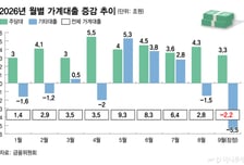 가계대출 올 첫 2.2조 순감… "연말 대출절벽 우려 제한적"