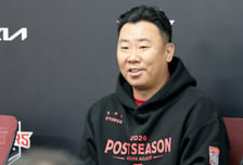 "LG 잡을 수 있는 가장 큰 방법은..." KIA 이범호 감독 '왜' 곽빈의 이름을 꺼냈나 [준PO1 현장]
