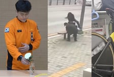 [더영상] ①빨대 뺀 소방관 ②대구 난동녀 ③지하철 짐칸에 사람이