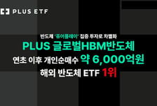 'PLUS 글로벌HBM반도체', 해외 반도체 ETF 중 개인 순매수 1위