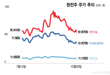 체코 원전發 악재까지…반등 요원한 '조방원', 반년째 내리막