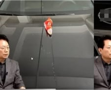 [더영상]쭈쭈바 녹아 줄줄, "車수리비 80만원" 억울…벼락맞은 예수상