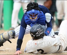 [사진]사회인야구 '넌 나한테 막혔어!'